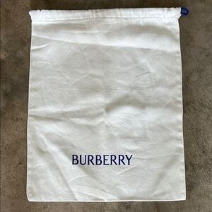 Authentic Burberry White Dust Bag with Blue Logo - Men Toiletry/Accessory Bag